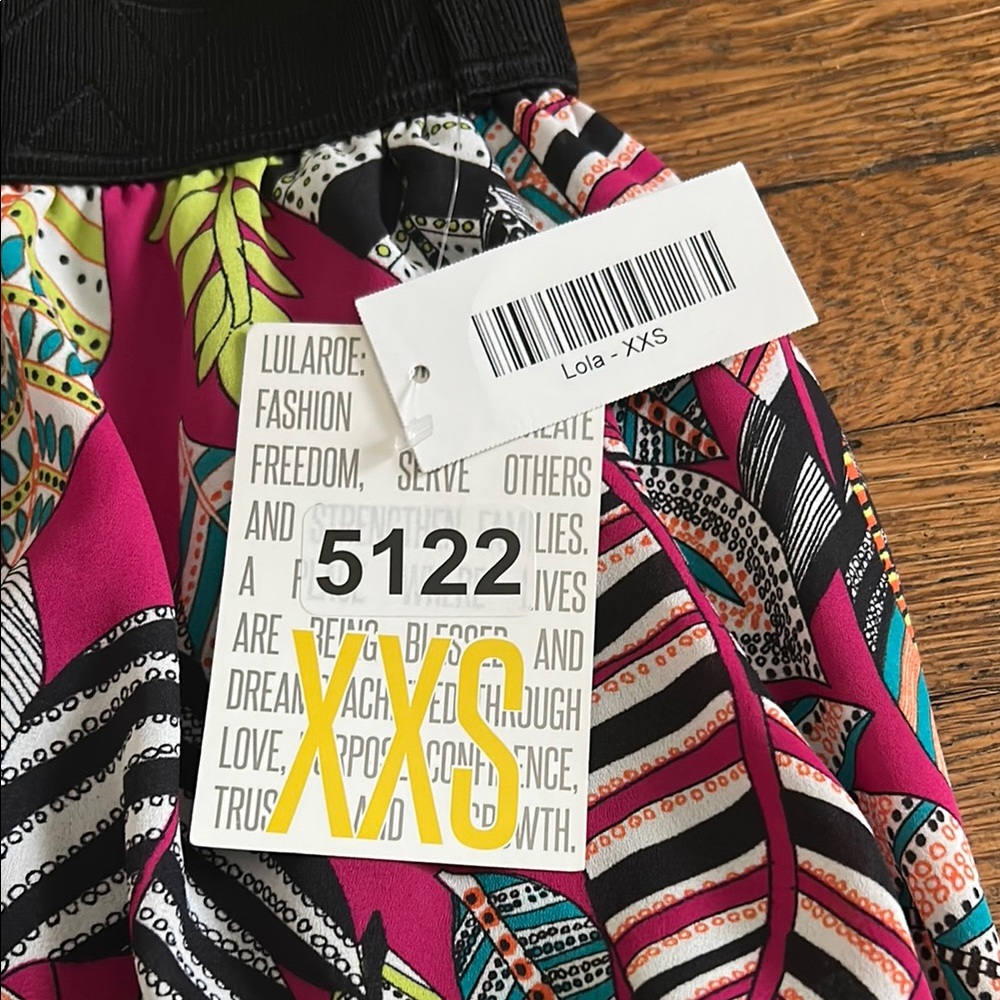LuLaRoe Pink and Blue A-Line Midi Skirt Resort Wear - Picture 3 of 5